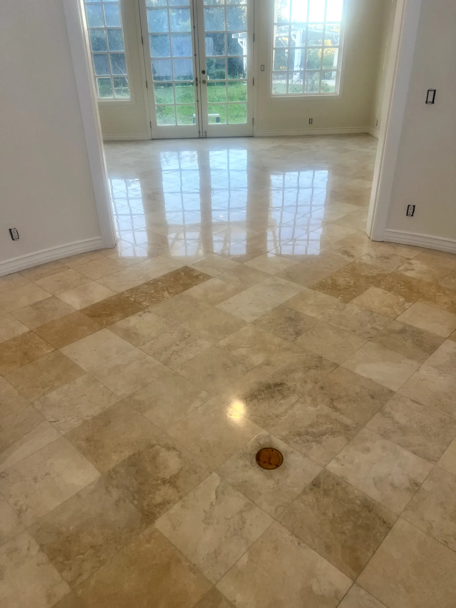 Travertine Room Polishing - After