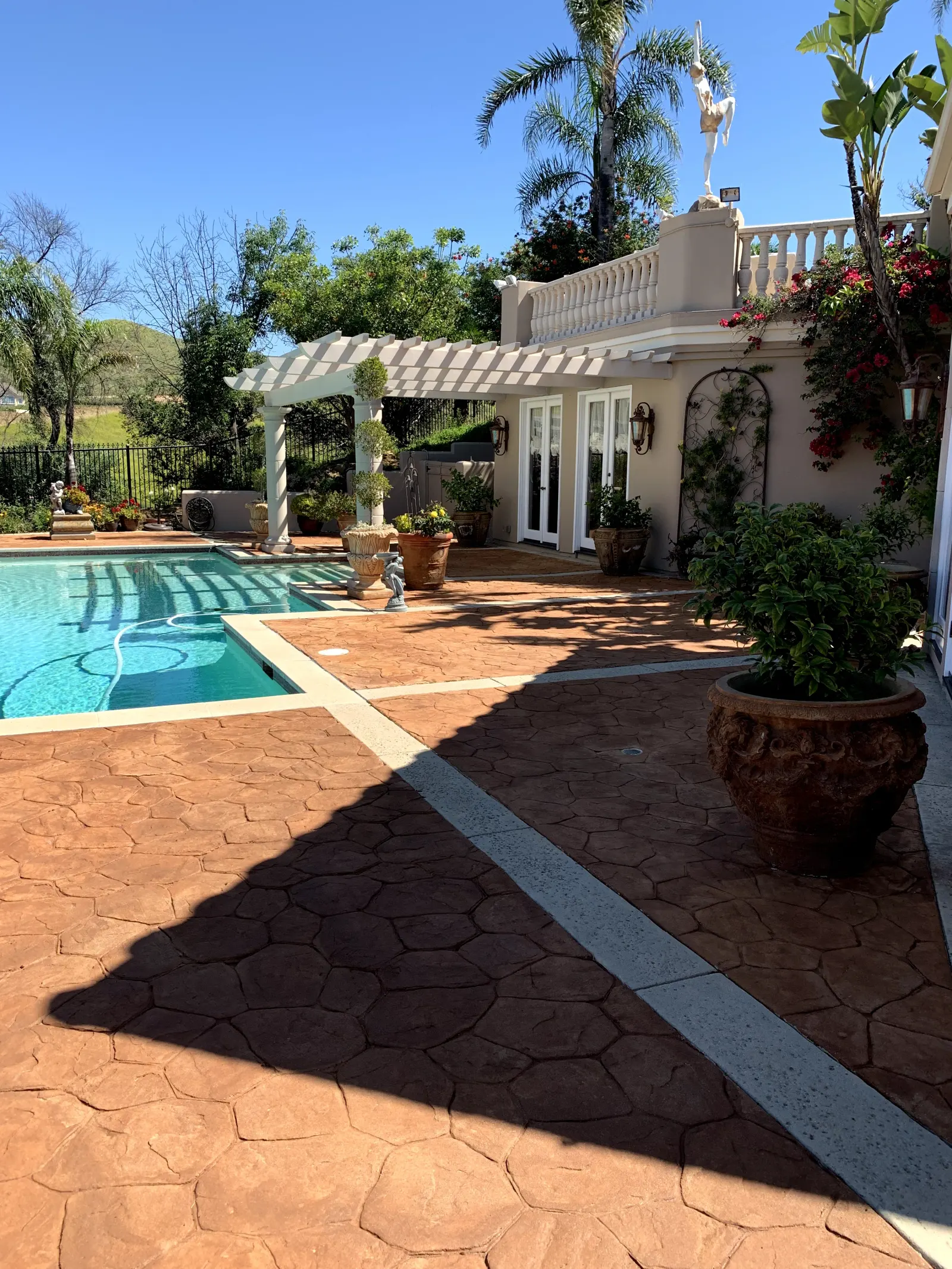 Pool Deck Concrete Staining - After
