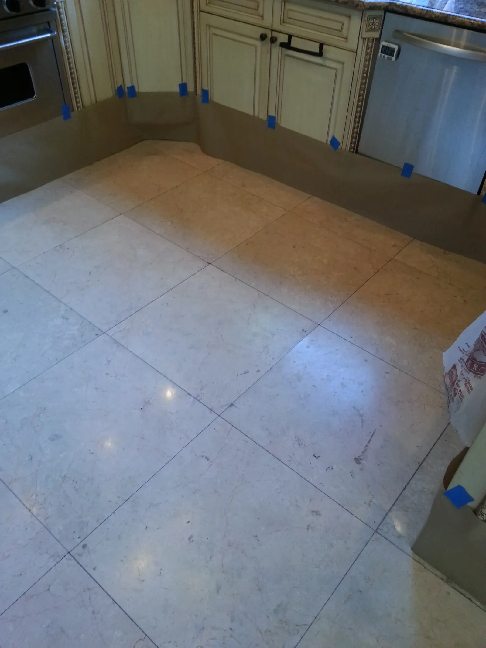 Kitchen Marble Restoration - Before