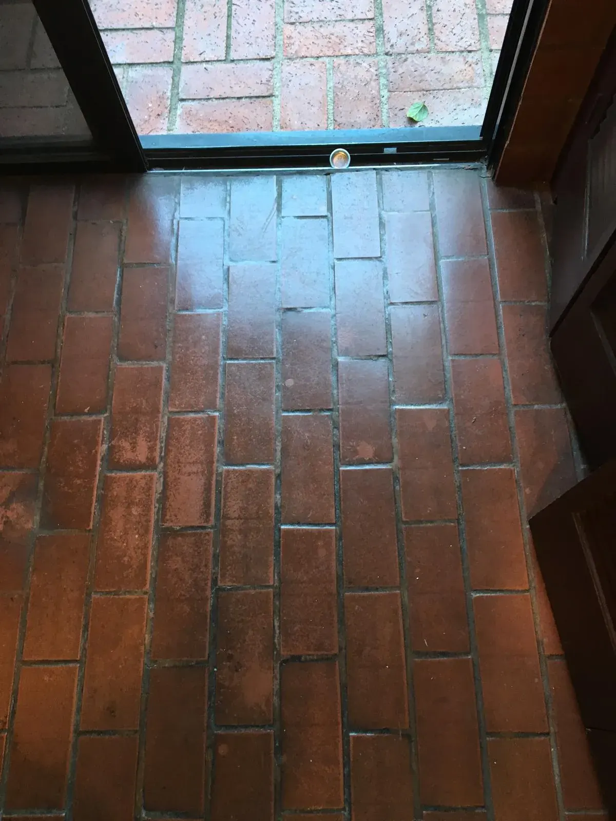 Brick Floor Restoration - Before