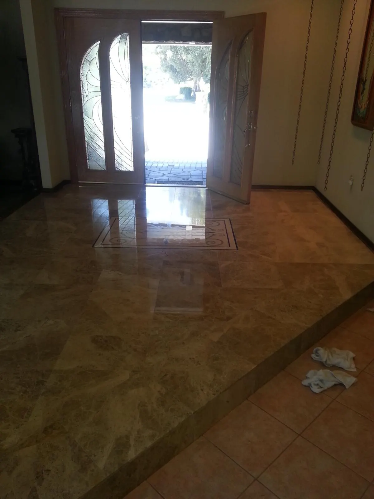 Entryway Marble Floor Polishing