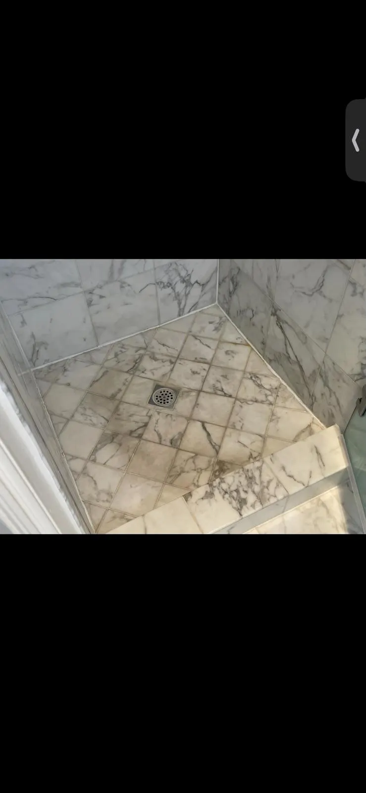 Dirty Marble Shower Floor Cleaning