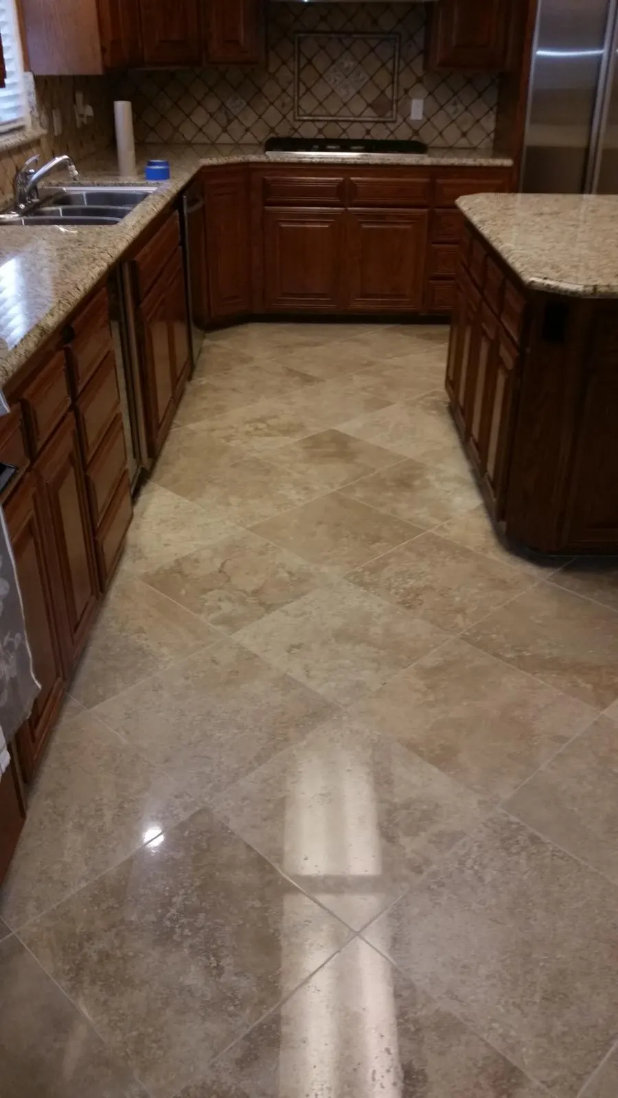 Polished Kitchen Stone Floor